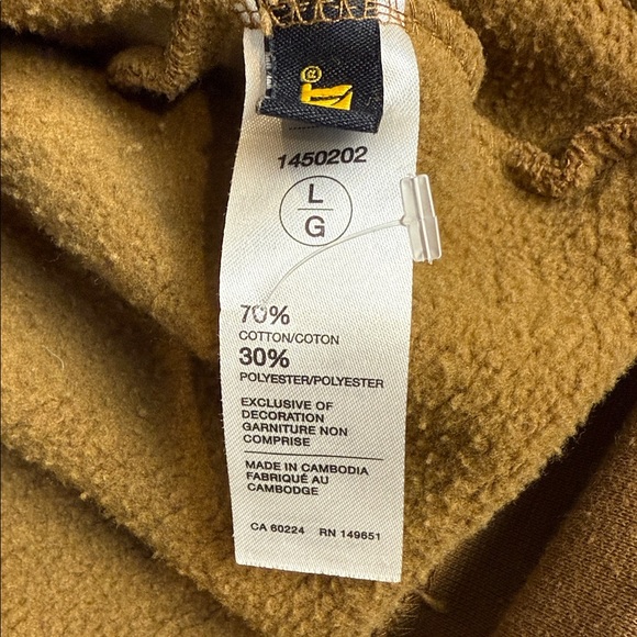 CAT Caterpillar Men's Bronze Pullover Hoodie Men's Size L - Picture 14 of 14